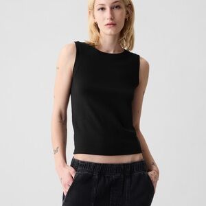 GAP Modern Shell Black Sleeveless Top